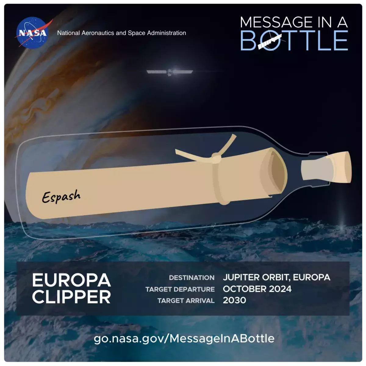 پروژه پیام در بطری ناسا
