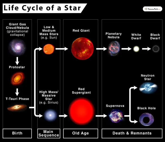 چرخه زندگی ستارگان از تولد تا مرگ