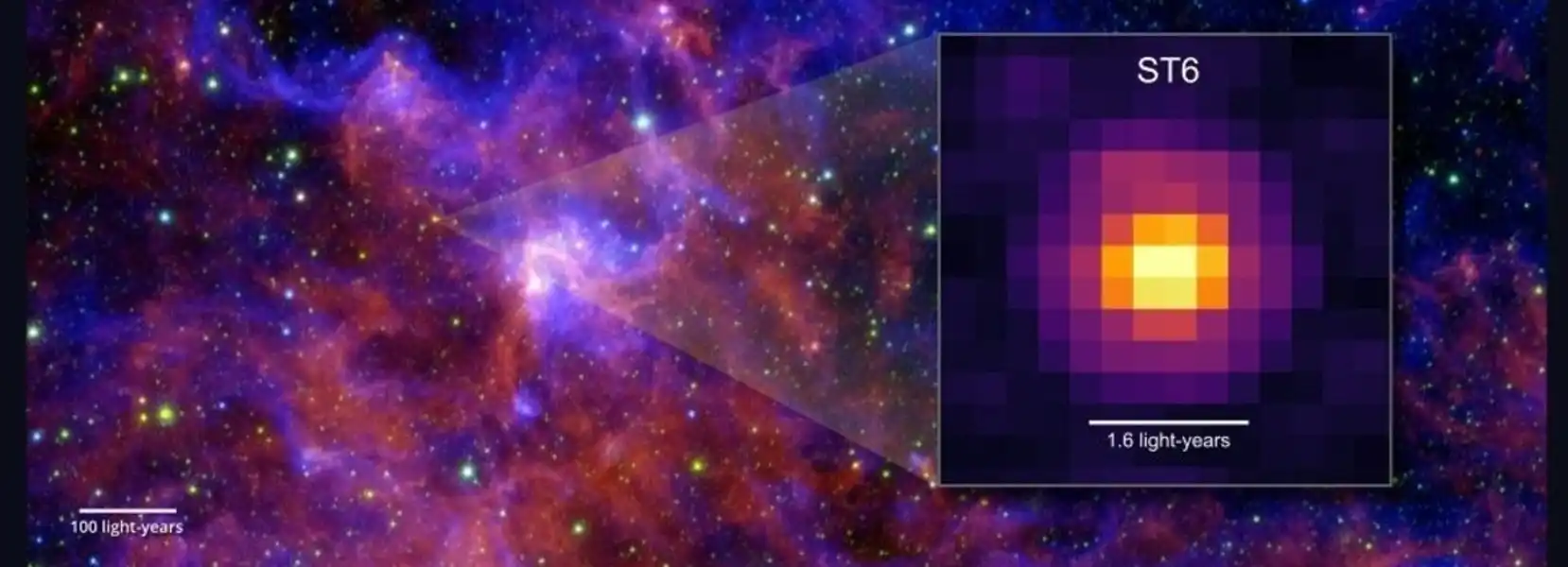 گروهی از اخترشناسان با استفاده از تلسکوپ فضایی جیمز وب موفق شدند، برای نخستین بار مولکول‌های آلی پیچیده را در یخ‌های اطراف ستاره‌ای نوزاد ST6، در ابر بزرگ ماژلانی، کهکشانی نزدیک راه شیری است، شناسایی کنند.